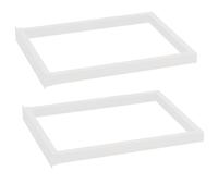 Patas de mesa ajustables de piel para escritorio de comedor y tocador, 2 unidades, patas cuadradas de tubo resistentes, almohadillas antideslizantes, soporta 300 kg, patas de repuesto blancas