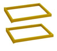 Patas de mesa ajustables de piel para escritorio y banco, 2 piezas de patas cuadradas resistentes para gabinete, almohadillas antideslizantes que soportan 300 kg, perfectas para cómodas (40 x 100 cm)