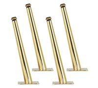 Patas de Mesa Ajustables Dorados, 4 Piezas Pies de Muebles Regulables Pies Mesa Dorado Patas Armario Acero laminado en Frío | Pintada Pata para Cama Altura: 10.5-72.5cm Pata de Gabinete 70.5cm/27.8"