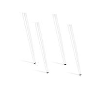 Patas de mesa ajustables, paquete de 4 patas cónicas blancas para comedor, mesas de café, bancos y aparadores, 45 cm de altura, incluye tornillos, ideal para decoración del hogar