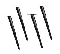 Patas de mesa ajustables, paquete de 4 patas de mesa de metal, patas de muebles de cono de altura ajustable negras, material de hierro resistente, perfecto para mesa de café, escritorio, mesita de