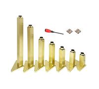 Patas de Mesa Ajustables, Patas de sofá, Patas de Mesa Ajustables, for Camas, escritorios, baños, con Accesorios, Patas de gabinete con Gran Capacidad de Carga.(Gold,10cm/4in)