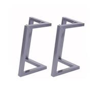 Patas de mesa auxiliar en forma de V,patas de barra de estantería de hierro industrial, disponibles en tamaños y colores, paquete de 2, adecuadas for mesas de comedor, escritorios, bar(Silver,60*72cm)