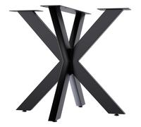 CLP Patas de Mesa Biloxi I Patas de Mesa para mesas de Bricolaje I Altura 71 cm I Estructura de Mesa en Forma de Estrella de Acero con Recubrimiento en Polvo, Color:Negro, Tamaño:
