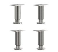 Patas de Mesa de Acero Inoxidable con Superficie de Apoyo Rectangular Ampliada Y Reforzada Impermeable Y Resistente Al Óxido Equipada con Una Base Ampliada Y Pata con Almohadillas de Goma