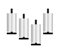 Patas de mesa de aleación de aluminio for muebles, patas de repuesto for TV, sofá, armario, color plata esmerilada, 4 piezas(6cm)
