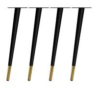 Patas de Mesa de Bano Negro, 4 Piezas Pies de Muebles Soporte Pies Mesa Negro Dorado Patas Armario Hierro | Pintada Pata para Cama Altura: 10-72cm Pata de Sofá Gabinete 55cm/21.7"