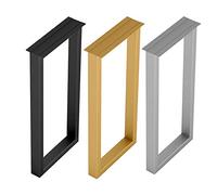 Patas de mesa de bar, patas de escritorio de acero, base de escritorio de computadora, altura ajustable, 70 cm/100 cm, acabado negro/dorado/plateado, diseño simple para muebles de hogar y oficina