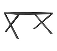 Patas de mesa de café X-Frame 80x70x43 cm Revestimiento de polvo Base de | Acero con recubrimiento en polvo, diseño en forma de X, agujeros pretaladrados, acento industrial, adecuado para cuchillas
