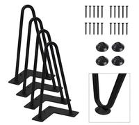 Patas De Mesa De Clip, Patas De Hierro Forjado, Patas De Mesa De Hierro Forjado, Mesas De Centro En Forma De U FáCiles De Desmontar, Patas De Sofá MetáLicas Sencillas, Protectores De Suelo