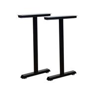 Patas de mesa de hierro ajustables en forma de I para comedor y escritura, 24/28 pulgadas de altura, soporte de metal resistente, patas de muebles de estilo industrial de 13.8 x 28 pulgadas