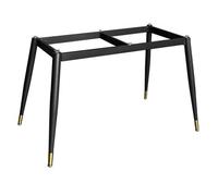 Patas de mesa de hierro resistente, base de metal industrial con ventosas para mármol/vidrio, patas de muebles modernos para el hogar y la cocina, marco de escritorio (125 cm x 55 cm x 72 cm, negro y