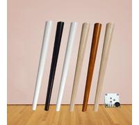 Patas de mesa de madera, patas de repuesto de roble macizo con almohadilla de protección de goma y tornillos para sofá, mesa de café, banco, silla