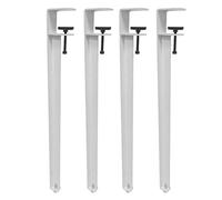 Patas de mesa de metal ajustables para mesa de café de bricolaje, diseño en forma de F, incluye almohadilla de protección y llave Allen, 71 cm, no requiere taladro, patas de hierro para muebles