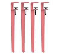 Patas de mesa de metal ajustables para mesa de café, diseño en forma de F, con almohadilla de protección y llave Allen, patas de hierro para muebles, 40 cm, color amarillo