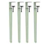 Patas de mesa de metal ajustables para mesa de café, patas de abrazadera en forma de F, patas de hierro con almohadilla de protección y llave Allen verde, 71 cm