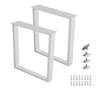 Patas de mesa de metal, diseño de tubo cuadrado para mesas de comedor y oficina, 11.8 x 28.3 pulgadas, juego de 1