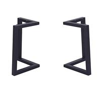 Patas de Mesa de Metal en Forma de V, Hierro Grueso, Altura Ajustable, diseño Estable para mesas de Centro, Tubo Cuadrado de 60 x 40 mm, Alfombrilla Antideslizante, Estilo Moderno, 45 cm de