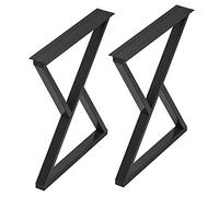 Patas de mesa de metal en forma de X, diseño minimalista industrial, soporte triangular, alta capacidad de carga, patas ajustables para estabilidad, ideal para proyectos de muebles de bricolaje