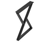 Patas de mesa de metal en forma de X, diseño minimalista industrial, soporte triangular, alta capacidad de carga, patas ajustables para estabilidad, ideal para proyectos de muebles de bricolaje