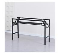 Patas de Mesa de Metal Plegables de 29 ", Soporte for Barra de Desayuno, Patas de Escritorio for Comedor, 1 cm de Espesor(Black 120 * 38 * 73cm-Double-Layer)