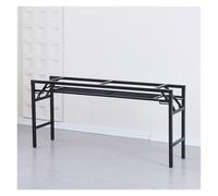 Patas de Mesa de Metal Plegables de 29", Soporte for Barra de Desayuno, Patas de Escritorio for Comedor, Grosor de 0,8 cm(Black 160 * 38 * 73cm-Double-Layer)
