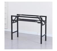 Patas de Mesa de Metal Plegables de 29 ", Soporte for Barra de Desayuno, Patas de Escritorio for Comedor, 1 cm de Espesor(Black 98 * 50 * 73cm-Double-Layer)