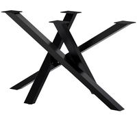 Patas de mesa finney metal negro 70x120x72 cm