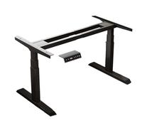 Patas de Mesa Gaming de Elevación Eléctrica 2 Motores Ancho Ajustable Metal Standing Desk Frame con Pantalla de Control Inteligente Mesa de Ordenador con Función de Memoria y Reinicio(Black)
