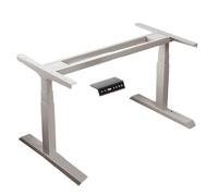 Patas de Mesa Gaming de Elevación Eléctrica 2 Motores Ancho Ajustable Metal Standing Desk Frame con Pantalla de Control Inteligente Mesa de Ordenador con Función de Memoria y Reinicio(White)