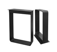 Patas de Mesa Metálicas Negras 2pcs | Longitud Opcional 30-70cm | Pata de Escritorio de Acero Macizo | Patas de Muebles de Oficina | Pies de Mesa de Bar(70x70cm)