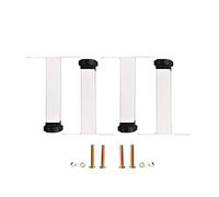 Patas de mesa, Patas for muebles DIY, varios estilos de camas, escritorios y baños, altura ajustable, con accesorios, estables (negro, 25 cm/10 pulgadas)(White,25cm/10in)