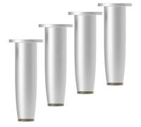 Patas de Mesa Plata, 4 Piezas Pies de Muebles Regulables Pies Mesa Plateado Plateados Armario Aleación de Aluminio | Anodizada Pata para Soporte Altura Opcional: 8-20cm Pata de Gabinete 15cm/6"