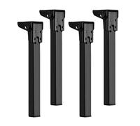 Patas de mesa plegables - 4 piezas de hardware de metal | Patas de muebles de metal para proyectos de bricolaje, mesas de café, y estaciones de trabajo, perfecto para apartamentos, salas de estar