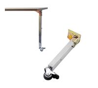 Patas de mesa plegables ajustables de acero inoxidable con ruedas giratorias de 360°, patas de soporte telescópicas para armarios y mesas elevadoras, base protectora de 85 cm