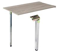 Patas de mesa plegables de acero inoxidable de alta resistencia para escritorios y armarios, ajustables de 30 a 150 cm, capacidad de carga de 80 kg, diseño que ahorra espacio (46 cm)