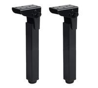 Patas de mesa plegables, patas de soporte de hierro ajustables con almohadillas antideslizantes para mesa de comedor, mesa de café, color negro, paquete de 2