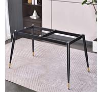 Patas de metal ajustables para mesa de comedor, base resistente con patas protectoras, patas de piel de hierro con ventosa + tornillo, se adapta a 125 x 55 cm, altura de 50 cm