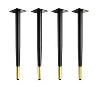 Patas de metal ajustables para mesa, paquete de 4 patas de acero para muebles de cocina, mueble de TV, mesa de centro, patas cónicas con tornillos, 25 cm