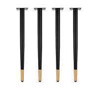 Patas de metal ajustables para mesa, paquete de 4 patas de acero para muebles de cocina, soporte de TV, mesa de café, tocador, sofá, silla, patas cónicas de soporte de escritorio con tornillos, 65 cm
