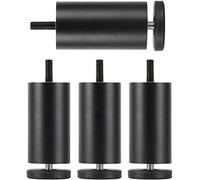 Patas de metal ajustables para muebles, patas de mesa antideslizantes para camas, mesas de café, mesitas de noche, patas de soporte de aleación de aluminio negro de 25 cm, diseño de 3 osos, patas de
