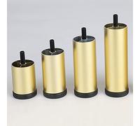 Patas de metal ajustables para muebles, patas de mesa de repuesto para sofá, cama, escritorio, armario, silla, patas de apoyo, alturas de 6 a 30 cm, acabado dorado, opción de 15 cm