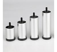 Patas de metal ajustables para muebles, patas de mesa de repuesto para sofá, cama, escritorio, armario, silla, patas de apoyo, 6 cm a 30 cm, color plateado, perfectas para mejoras del hogar