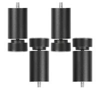 Patas de metal ajustables para muebles, tornillos M10, juego de 4, patas de repuesto para sofá, escritorio, armario, mesa de café, negro/plateado, perfecto para decoración del hogar