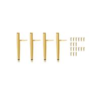Patas de metal dorado para muebles, altura 19,5 cm, carga máxima 600 kg, 4 unidades