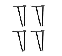 Patas de metal negro de 25 cm para armarios, escritorios y sillas, soporte de muebles con almohadillas antideslizantes de 60 cm, opción disponible