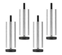 Patas de metal para muebles, 4 unidades, ajustables, para sofá, escritorio, baño, cocina, patas de repuesto plateadas, para mesa de 6/8/10/12/15/18/20/25 cm, color negro, dorado y plateado