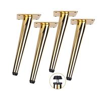 Patas de Muebles, 4Piezas Patas de Mesa Oblicuas, para Intercambiables Televisión, Camas, Muebles De Bricolaje, De Mesa De Armario, Armarios Y Sofás, Dorado (higth 50cm,tilt)