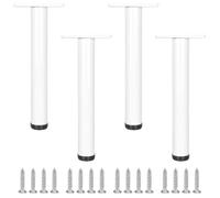 Patas de Muebles Ajustables, 4 Pies para Muebles Blancas Aleación Aluminio | Proceso de Pintura al Horno Altura: 20-110cm Pata Para Mesa Encimera Cajones Gabinete Baño DIY Oficina Otomanas 110cm/43.3"