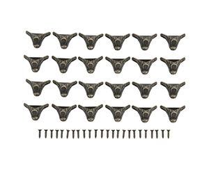 Patas de Muebles de Caja Retro, 24 Juegos de Patas Decorativas de Aleación de Zinc, Protector de Esquina para Cajas de Madera Vintage, Cajas de Joyería, 1,0 X 0,6 Pulgadas